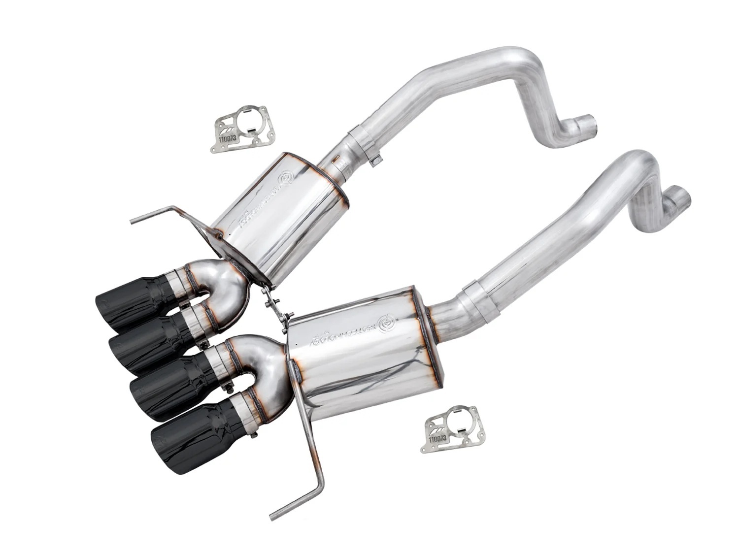 C7 Corvette Exhaust Quad Black Tips