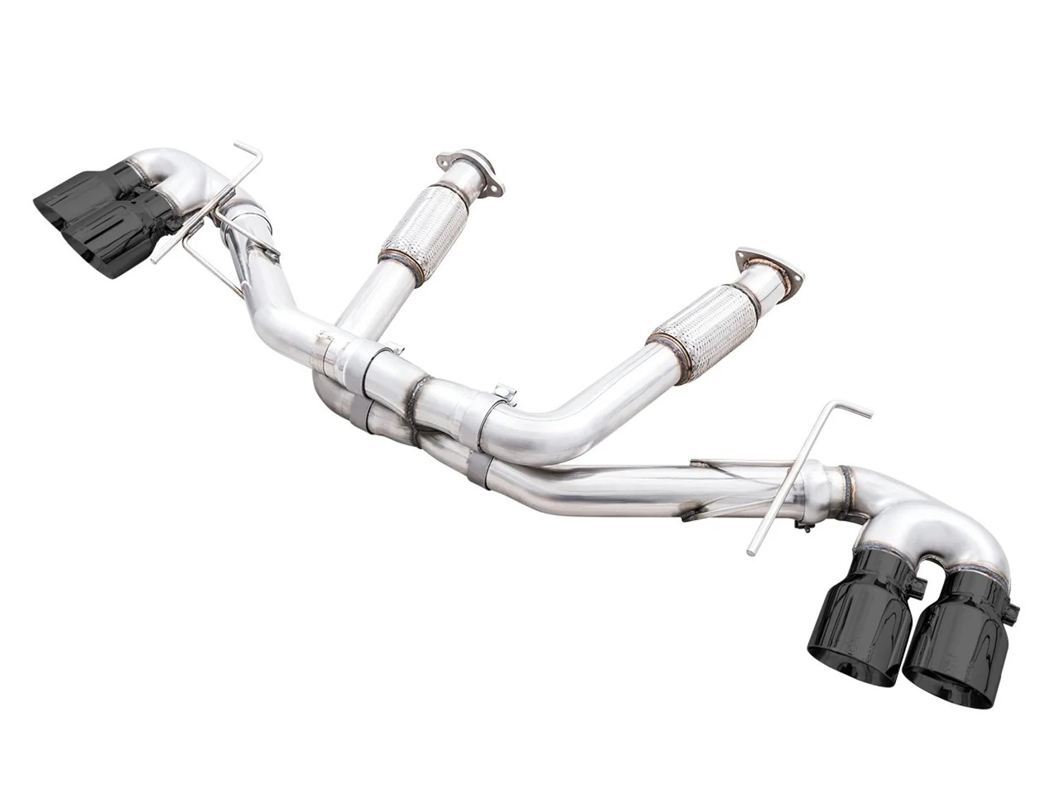C8 Corvette Exhaust Quad Black Tips