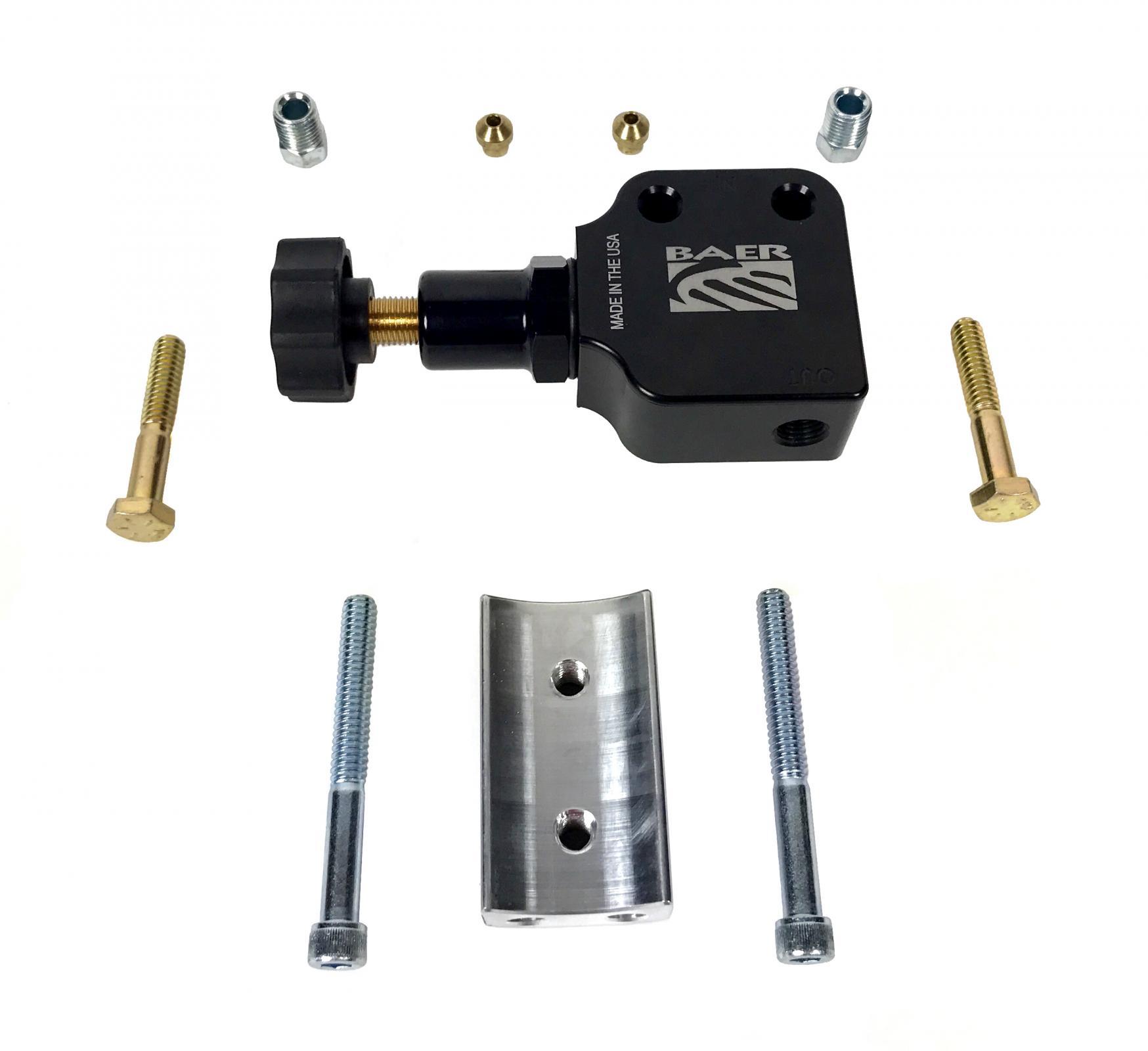 Baer Brakes Proportioning Valves 6801243 Brake Valve, Knob, Aluminum, Black Anodized, 3/8 in.-24 Threads Inlet/Outlet, Each thumbnail 6
