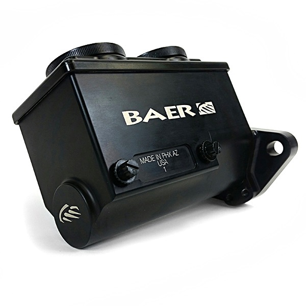 Baer Brakes 6801273LP Master Cylinder, 1 in Bore, Integral Reservoir, Driver Side Port, Aluminum, Black Anodized, Kit
