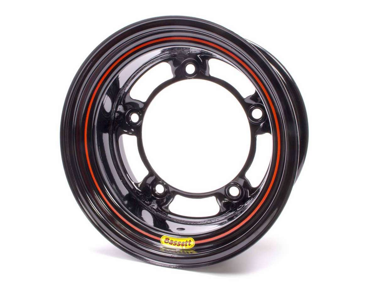 15x8 W/5 Black Spun 