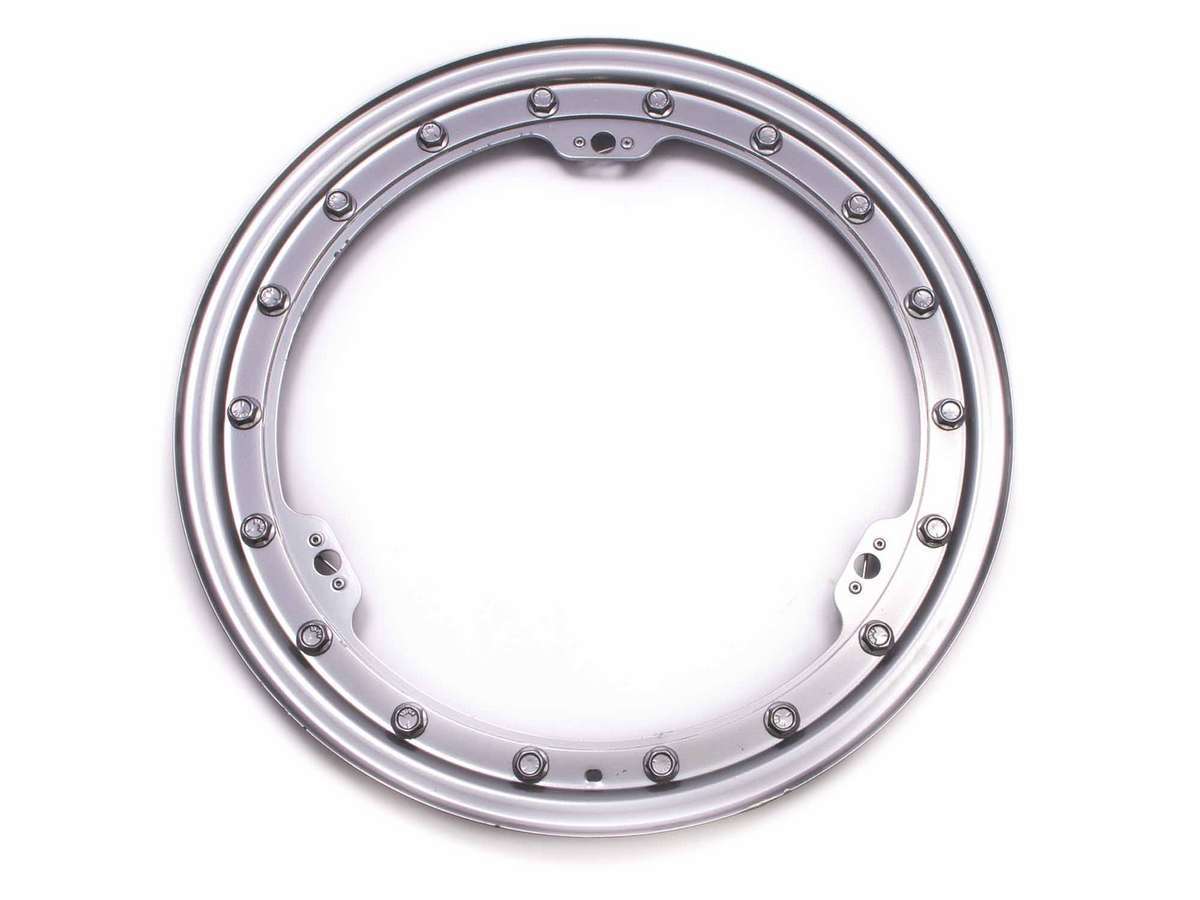 Bassett 5KITKS Beadlock Ring, Weld-On Inner Ring, Hardware Included, Steel, Silver Powder Coat, 15 in Wheels, Kit