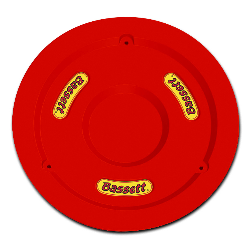 Bassett 5PLG-FLORED Mud Cover, Bolt-On, Plastic, Fluorescent Red, 15 in Beadlock Wheels, Each