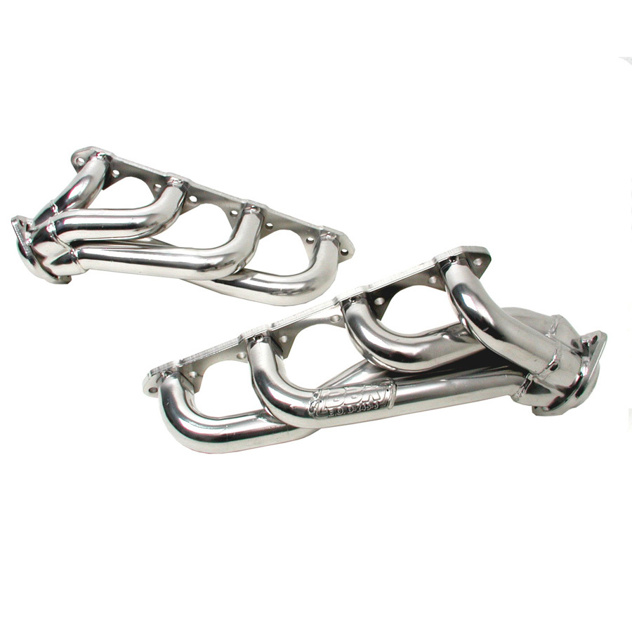 BBK Performance 15150 Headers, Tuned Length Shorty, 1-5/8 in Primary, Stock Collector Flange, Steel, Metallic Ceramic, Small Block Ford, Ford Mustang 1986-93, Pair