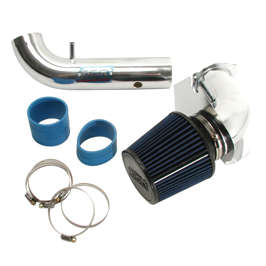 BBK Performance 1717 Air Induction System, Power Plus, Reusable Oiled Filter, Steel, Chrome, Ford V6, Ford Mustang 1994-98, Kit