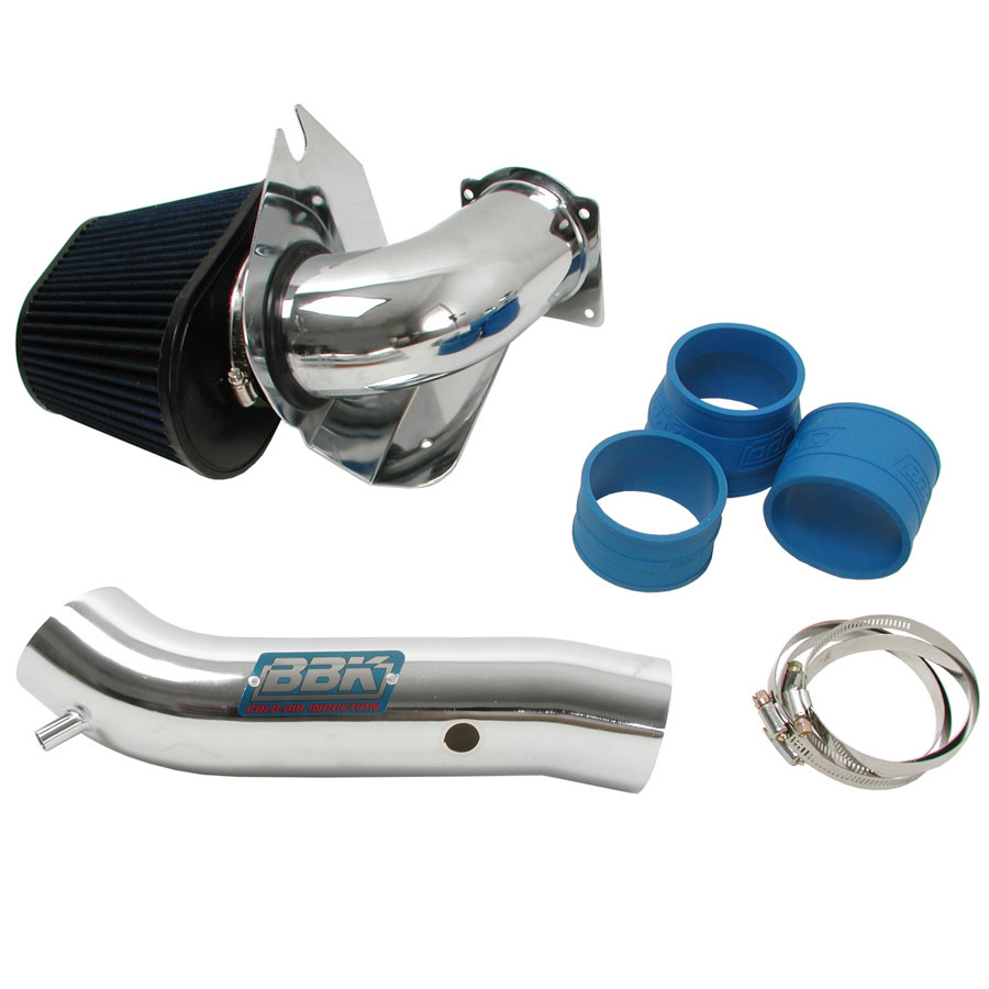 BBK Performance 1719 Air Induction System, Power Plus, Reusable Oiled Filter, Steel, Chrome, Ford V6, GT, Ford Mustang 1999-2004, Kit