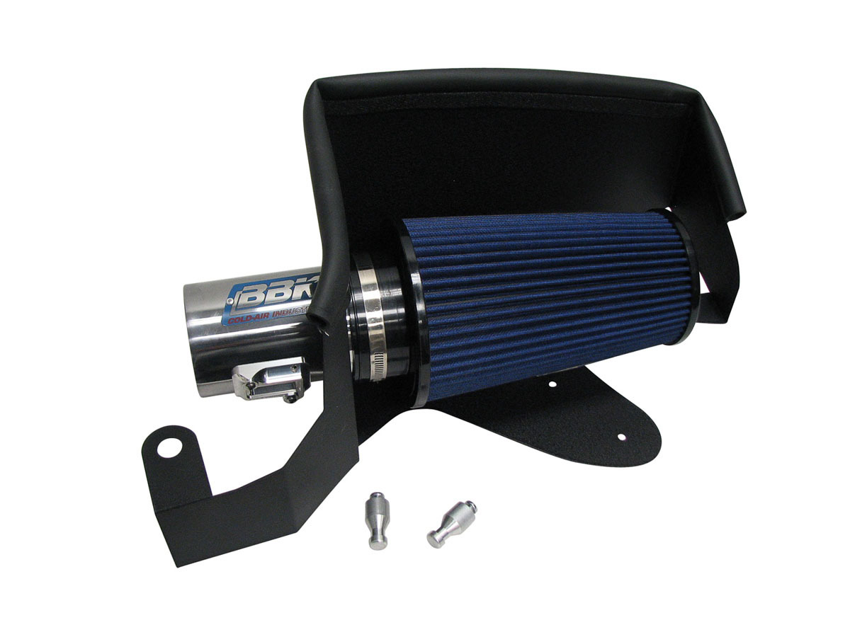 BBK Performance 1773 Air Induction System, Power Plus, Reusable Oiled Filter, Steel, Chrome, Ford Modular, Ford Mustang 2010, Kit
