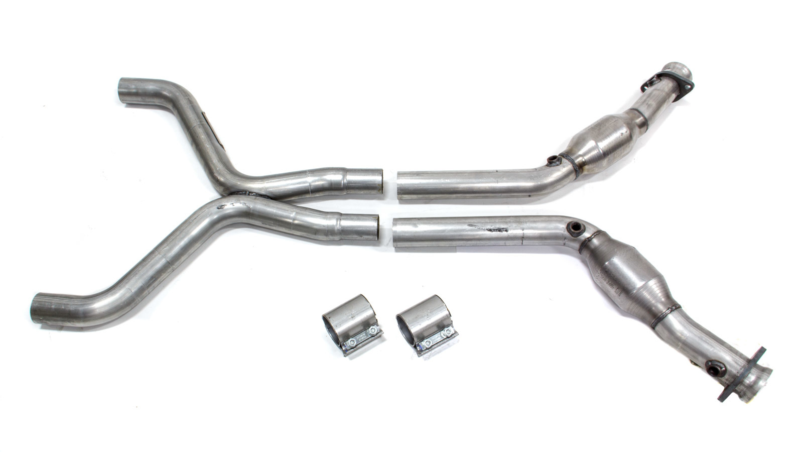 BBK Performance 1814 Exhaust X-Pipe, High-Flow, Catted, 2-1/2 in Diameter, Steel, Aluminized, Ford V6, Ford Mustang 2011-14, Each