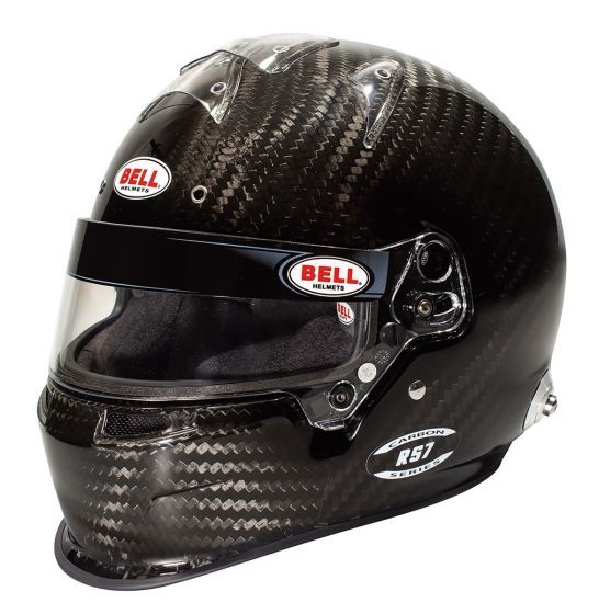 Bell Helmets 1204A07 Helmet, RS7, Full Face, Snell SA2020, FIA Approved, Head and Neck Support Ready, Carbon Fiber, Size 7-1/4, Each
