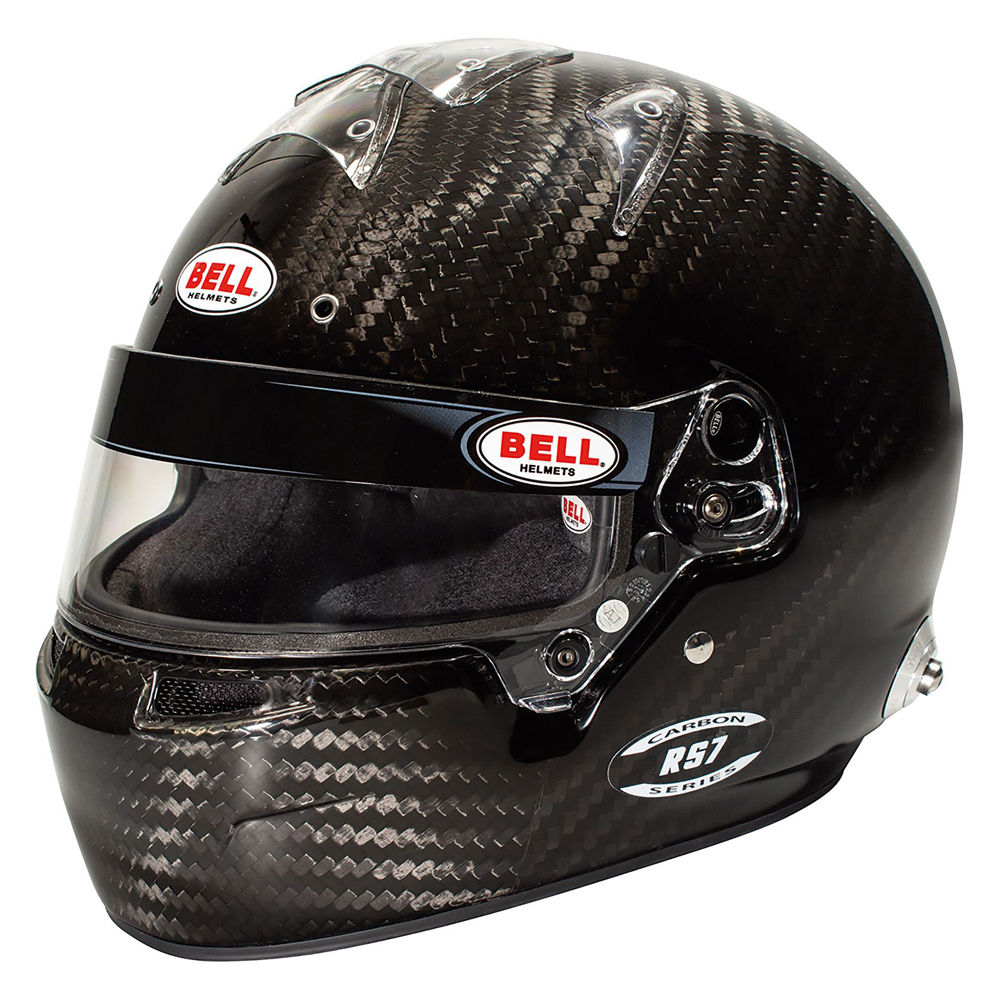 Bell Helmets 1204A25 Helmet, RS7, Full Face, Snell SA2020, FIA Approved, Head and Neck Support Ready, No Duckbill, Carbon Fiber, Size 7-1/8 Minus, Each
