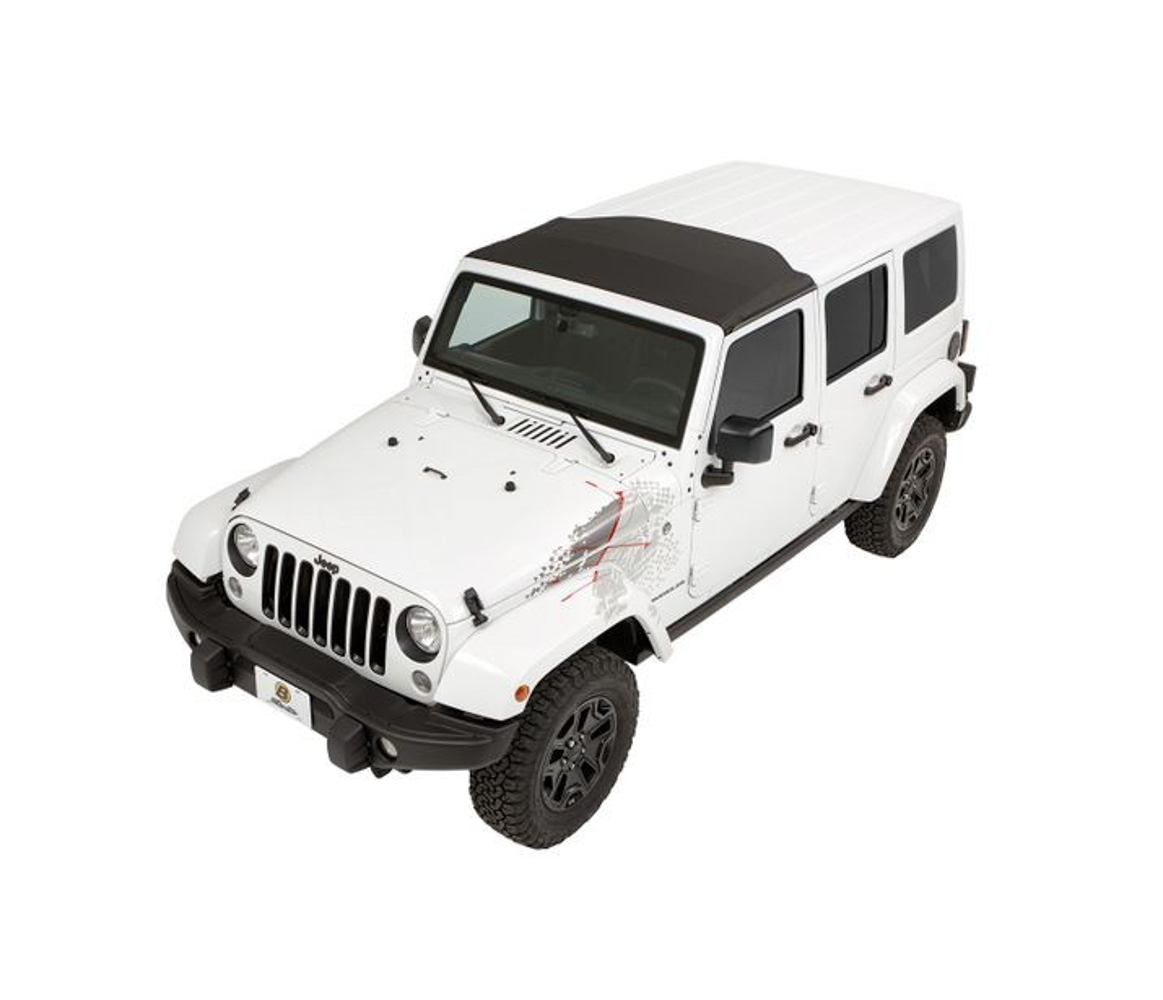 Bestop Sunrider Tops for Hardtop Jeeps 2007-2018 WRANGLER, 2018 WRANGLER JK - 5245317 Hardtop, Twill, Black, Factory Hard Top, Jeep, JK, Each thumbnail 7