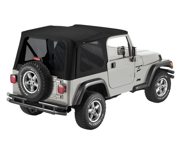 Bestop Replace-A-Tops for 1997-2006 WRANGLER - 7984117 Soft Top, Replace-A-Top, Polymer Cloth, Black Twill, Tinted Windows, Jeep, Each thumbnail 2