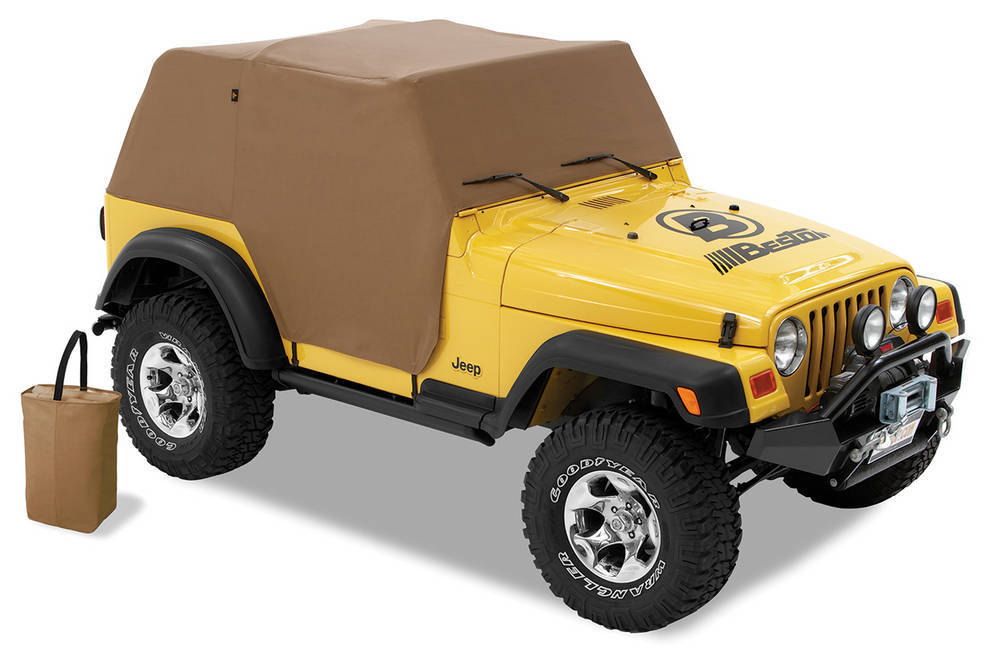 Bestop Trail Cover Jeep Covers 8103637 Vehicle Cab Cover, Haartz Material, Spice, Jeep, 2-door, Each thumbnail 2