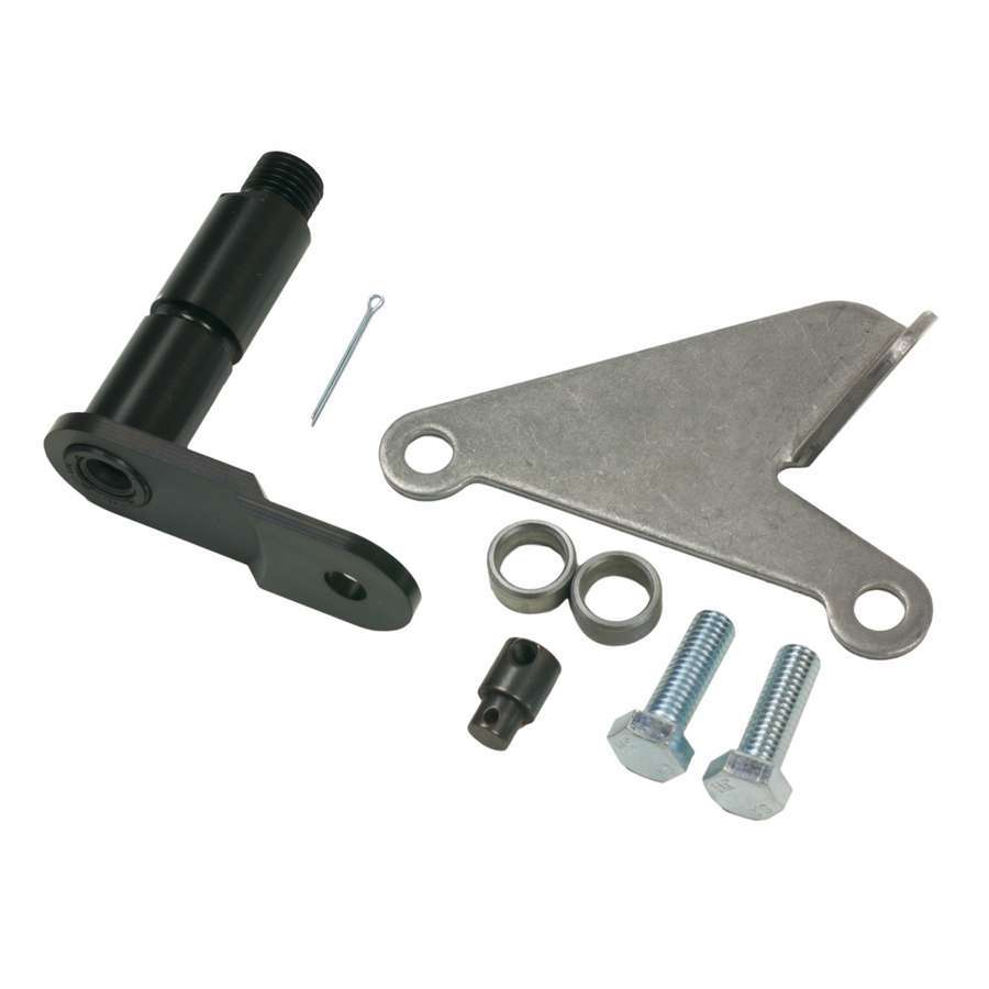 B&M 40496 Transmission Shift Bracket and Lever, Pan Mounted, Hardware Included, Steel, Natural, AOD, Kit