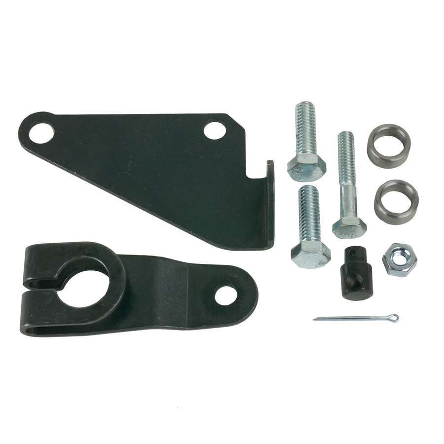 B&M 40497 Transmission Shift Bracket and Lever, Pan Mounted, Hardware Included, Steel, Natural, C6, Kit