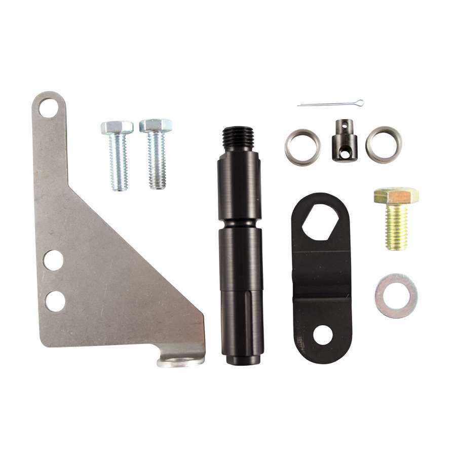 B&M 40504 Transmission Shift Bracket and Lever, Pan Mounted, Hardware Included, Steel, Natural, 4R70W, Kit