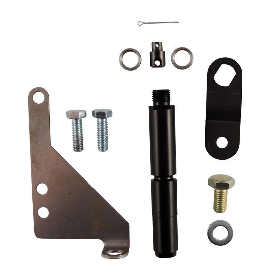 B&M 40505 Transmission Shift Bracket and Lever, Pan Mounted, Hardware Included, Steel, Natural, E40D / 4R100, Kit