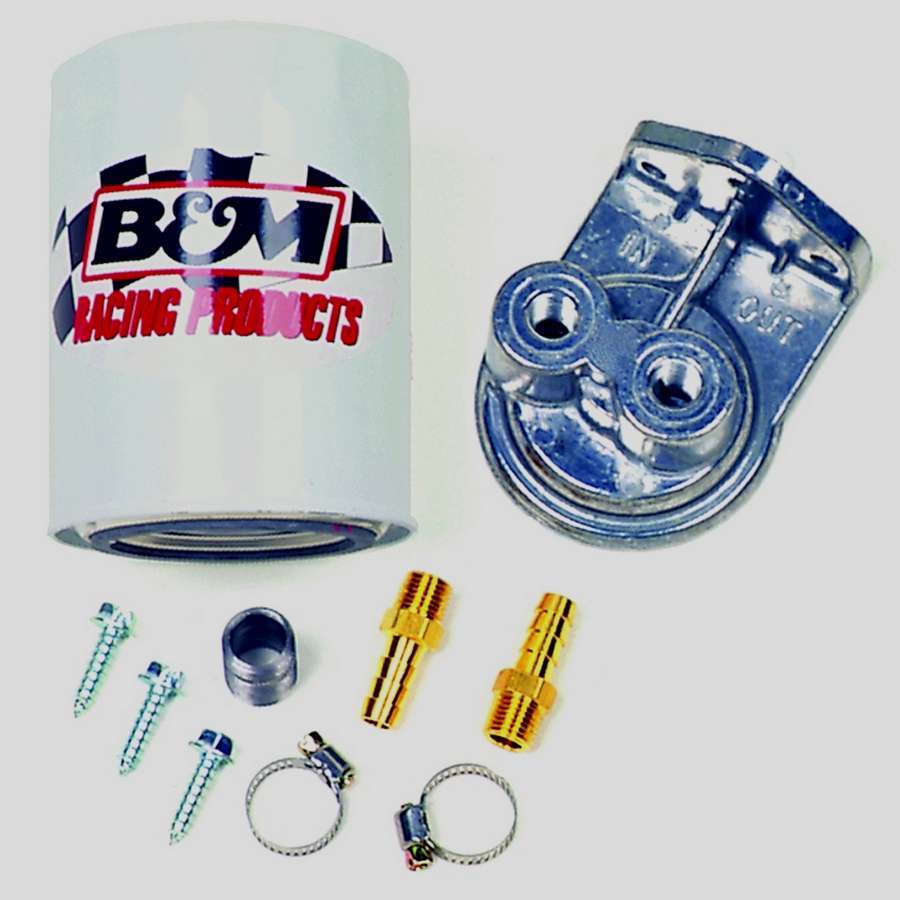 B&M 80277 Remote Transmission Filter Kit, Fittings / Filter / Filter Mount / Hardware, Universal, Kit