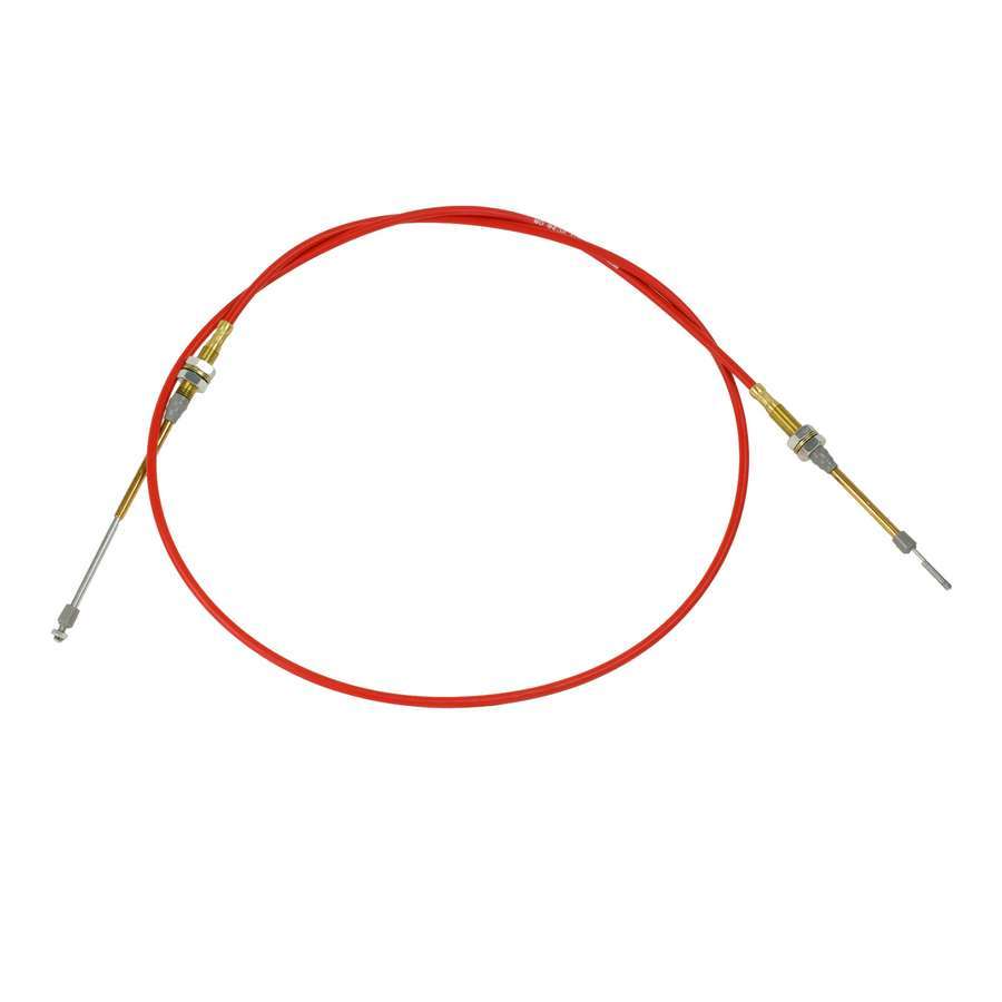 B&M 80506 Shifter Cable, 6 ft Long, 2-1/2 in Stroke, Threaded Ends, Steel Cable, Plastic Liner, Red, B&M Shifters Pre 1981, Each
