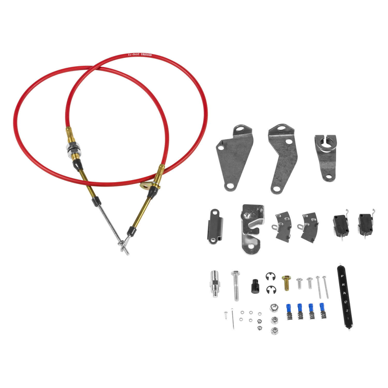 B&M 81020 Shifter Cable Kit, 5 ft Long, Transmission Shifter Lever and Bracket Included, C4, B&M Hammer Shifters, Kit