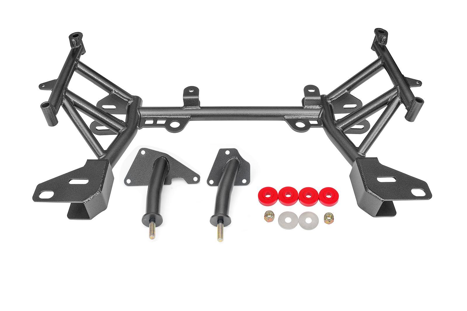 BMR 93-02 4th Gen F-Body K-Member LT1 Motor Mounts Standard Rack Mounts Black Hammertone thumbnail 3