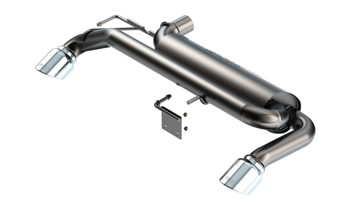 Borla 11974 Exhaust System, S-Type, Axle-Back, 2-3/4 in to 2-1/2 in Diameter, 4 in Tips, Stainless, Ford Midsize SUV 2021-22, Kit