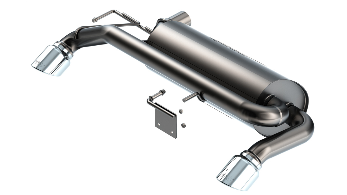 Borla 11977 Exhaust System, S-Type, Axle-Back, 2-3/4 in to 2-1/2 in Diameter, 4 in Tips, Stainless, Ford Midsize SUV 2021-22, Kit