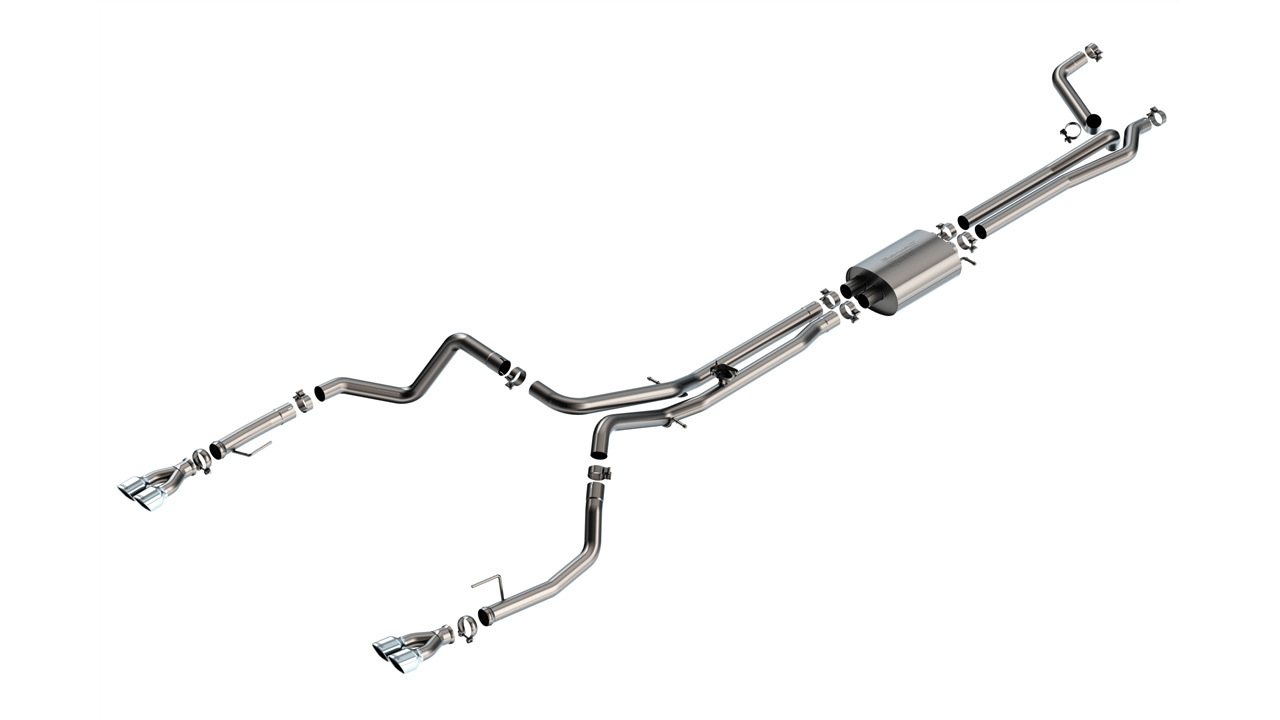 Borla 24-25 Chevy Silverado 1500 (6.2L V8) S-Type Cat Back - 3.5in Chrome Tips thumbnail 3