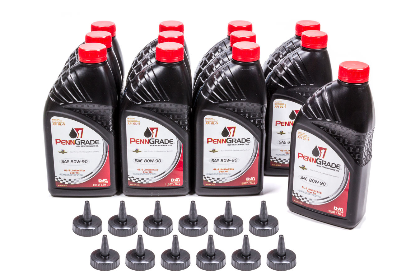 Gear Oil - Limited Slip GL-5 - 80W90 - Limited Slip Additive - Conventional - 1 qt Bottle - Set of 12