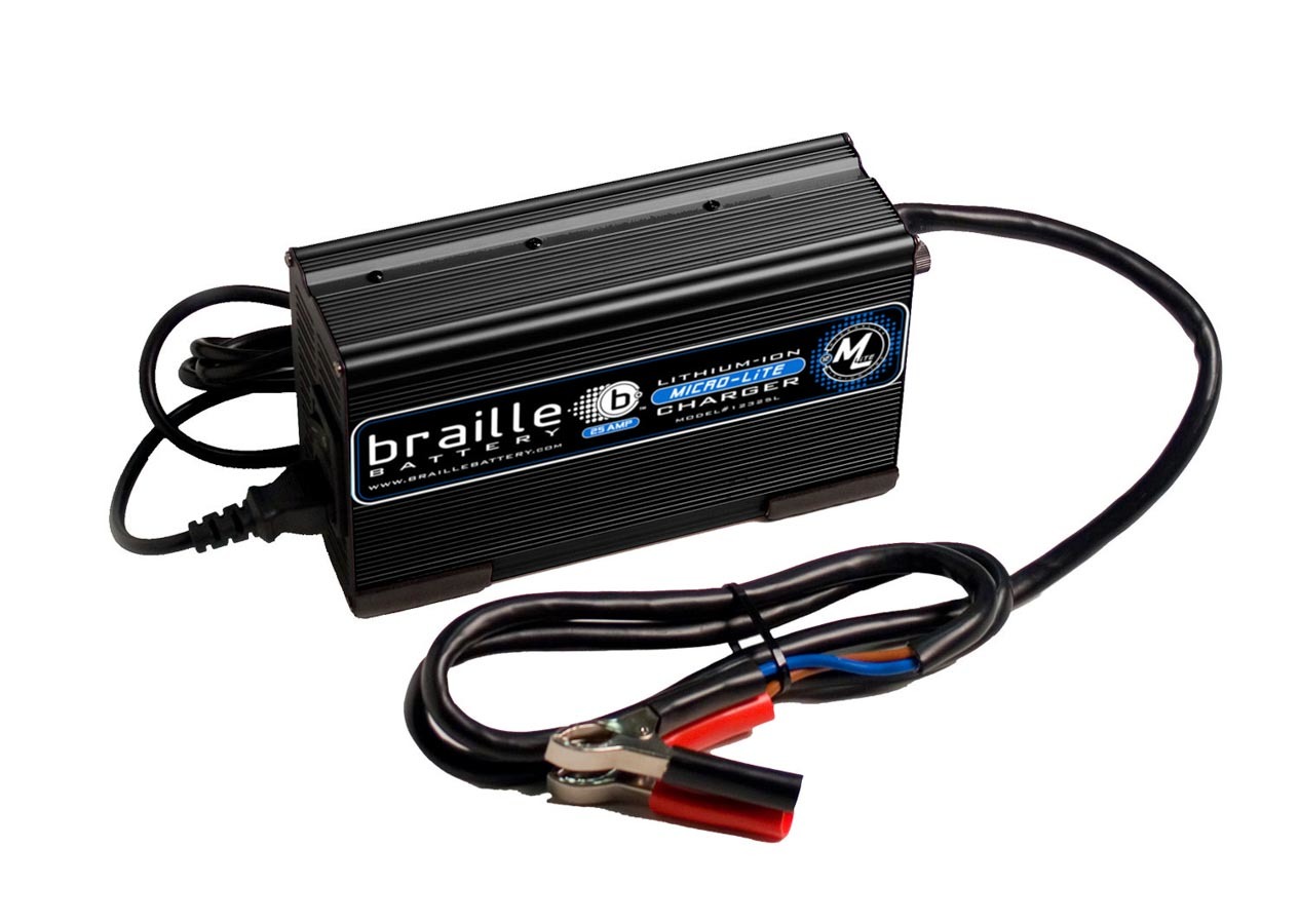 Braille Battery 12325L Battery Charger, Lithium-ion, 12V, 25 amp, Each