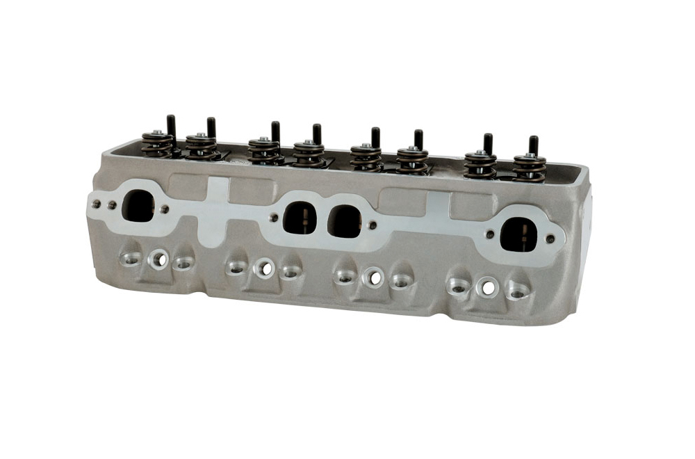 Brodix 1021005 Cylinder Head, IK 180, Assembled, 2.020 / 1.600 in Valves, 180 cc Intake, 64 cc Chamber, 1.470 in Springs, Straight Plug, Aluminum, Small Block Chevy, Pair