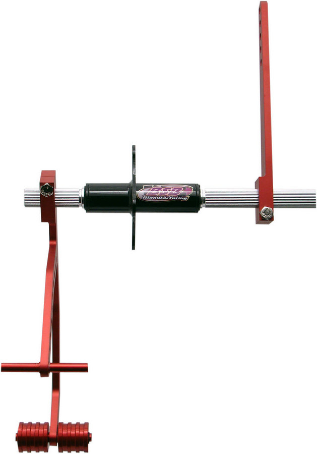 BSB Manufacturing 3015 Pedal Assembly, Gas, Straight Foot Box Mount, Aluminum, Red Anodized, Universal, Each