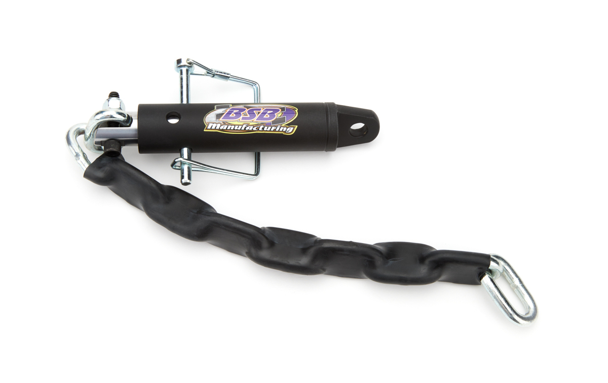 BSB Manufacturing 3170 Suspension Limiter Chain, IMCA Style, Quick Adjust, Bolt-On, Steel, Black Paint, Each