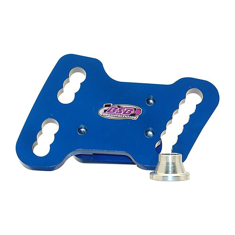 BSB Manufacturing 7055-20 Panhard Bar Bracket, Frame Mount, Clamp-On, Double Adjustable, Steel, Blue Powder Coat, 2 in Square Tubing, Each