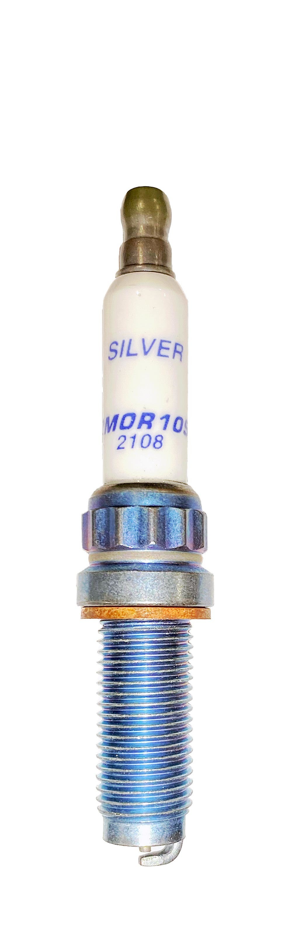 Brisk Racing Plugs 2MOR10S Spark Plug, Silver Racing, 12 mm Thread, 26.1 mm Reach, Heat Range 10, Gasket Seat, Resistor, Each