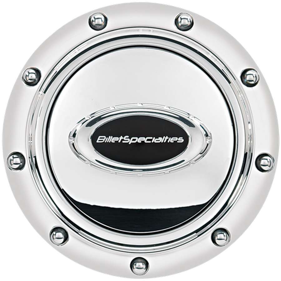Horn Button Riveted Polished w/Black Logo