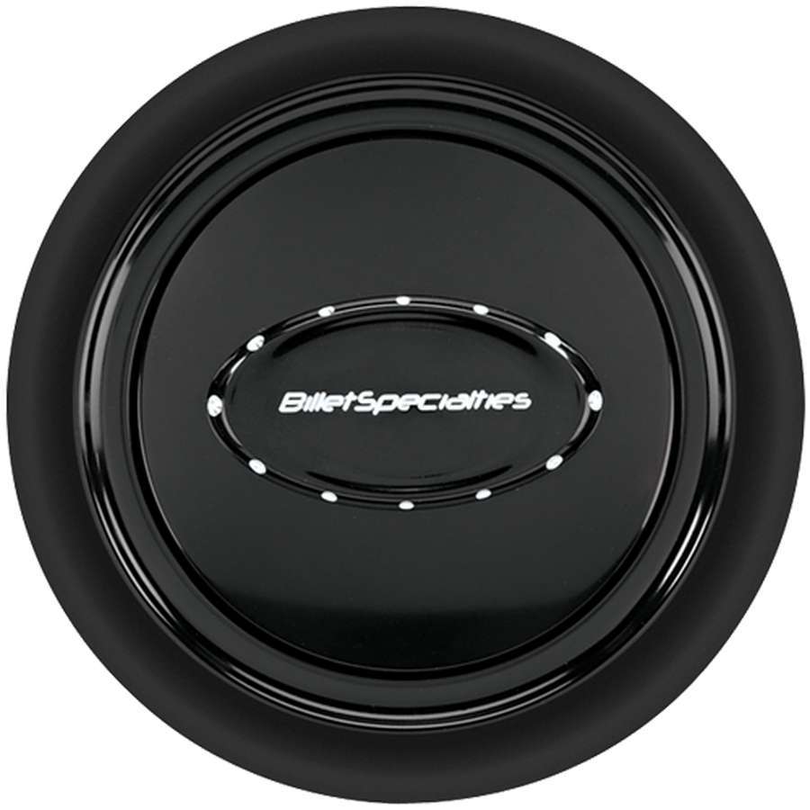 Horn Button Smooth Black Anodized