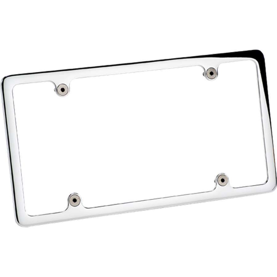 Billet Specialities 55120 License Plate Frame, 12-5/8 x 6-7/8 in, Stainless Hardware, Recessed, Billet Aluminum, Polished, Each
