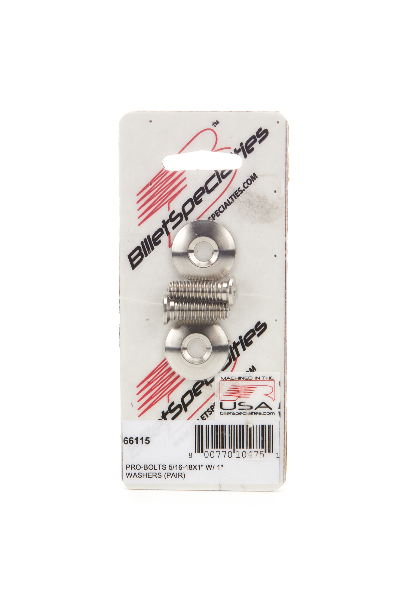 BILLET SPECIALTIES — BILLET SPECIALTIES 5/16-18 x 1in SS Bolts Pair