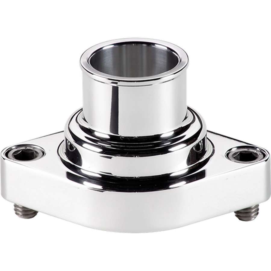 Billet Specialities 90120 Water Neck, Straight, 1-1/2 in ID Hose, O-Ring, Stainless Hardware, Billet Aluminum, Polished, Chevy V8, Each
