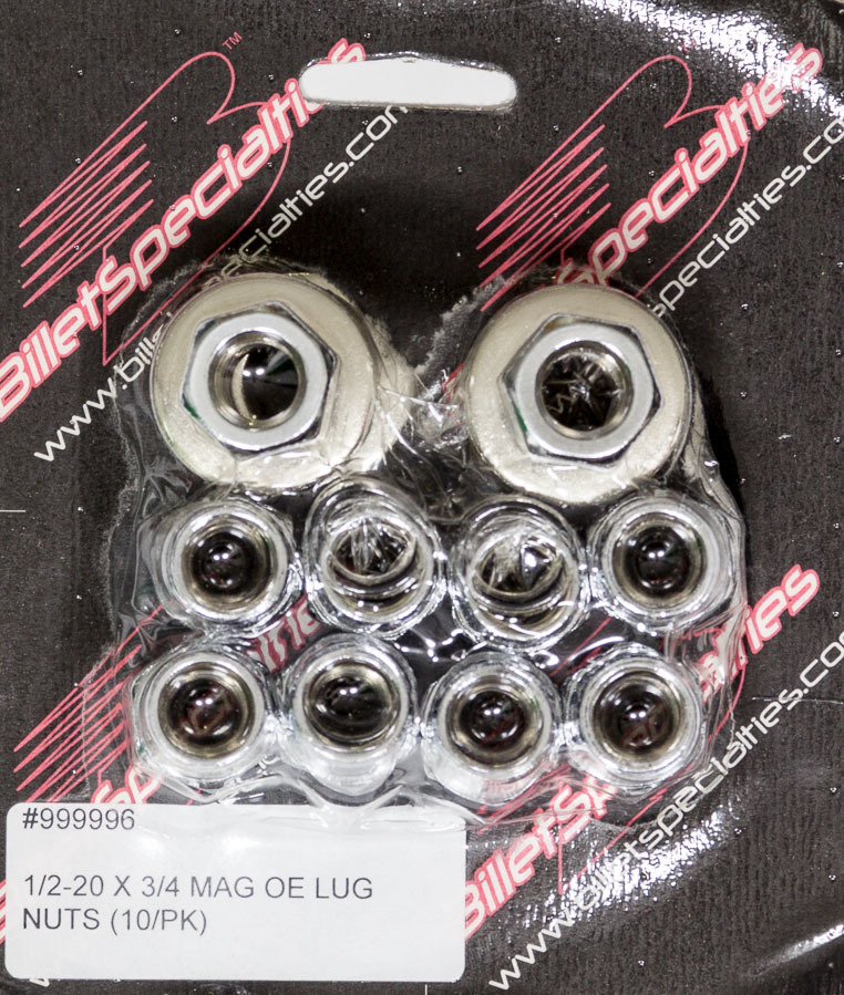 Set of 5 Washers Included 1/2-20 in Thread Weld Racing Lug Nut 13/16 in Hex Head Chrome Shank Seat Steel Open End 