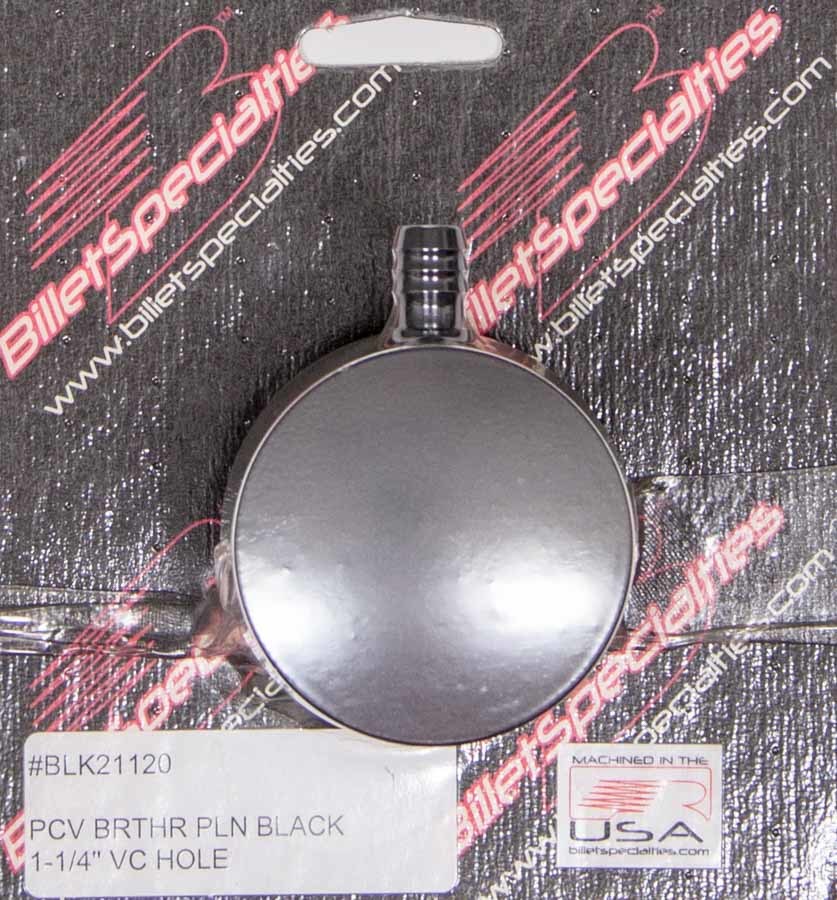 BILLET SPECIALTIES — BILLET SPECIALTIES PCV Breather 1-1/4in VC Hole Black