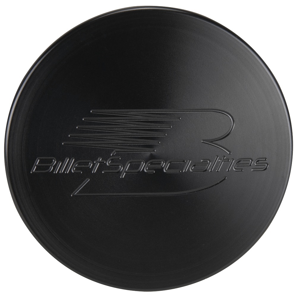 Billet Specialties Horn Buttons BLK31265 BUTTON CAP, RACING STR WHL BUTTON CAP B LOGO