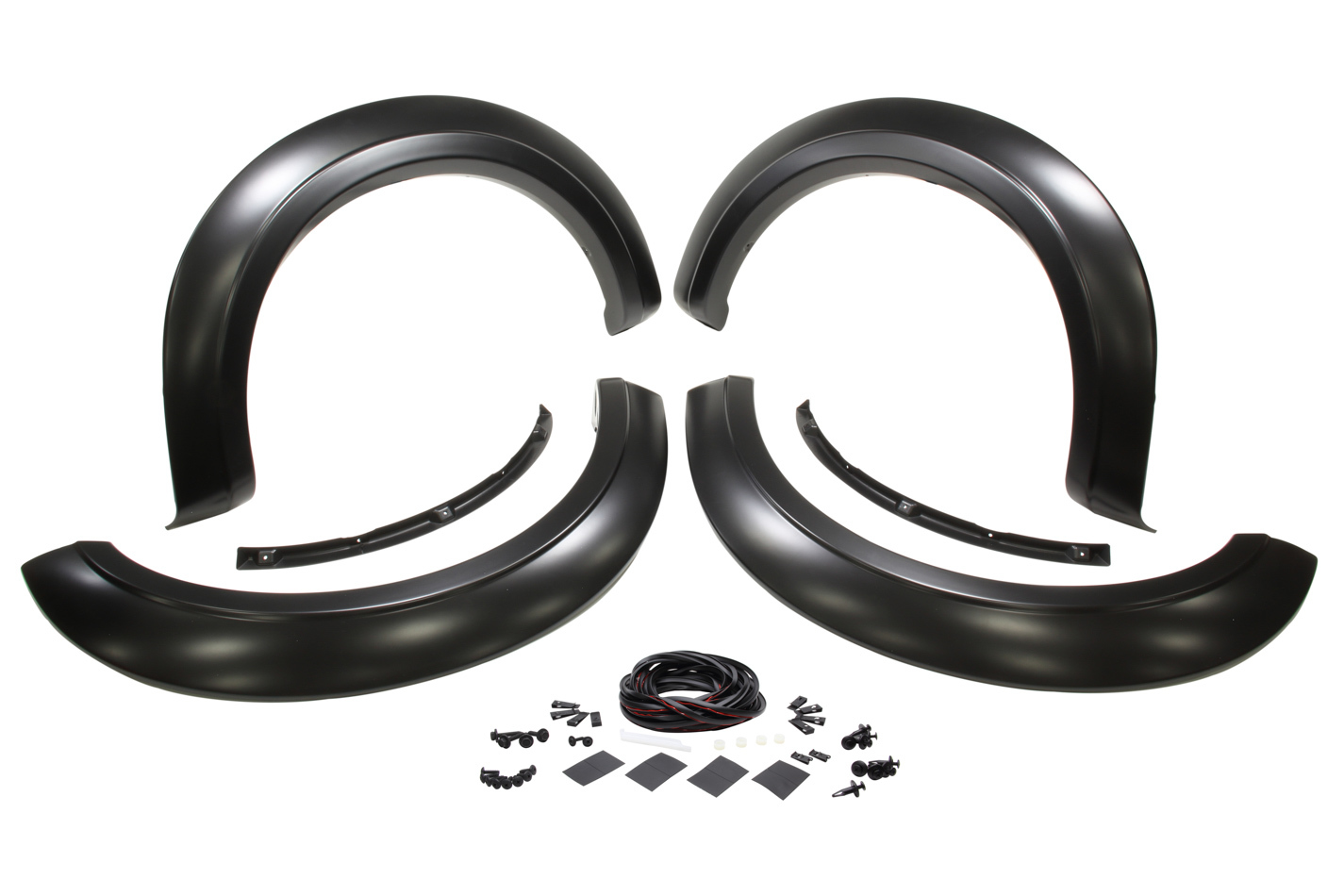 Bushwacker Extend-A-Fender Flares 20926-02 Fender Flares, Extend-A-Fender, Front and Rear, Black, Dura-Flex Thermoplastic, Ford, Set of 4