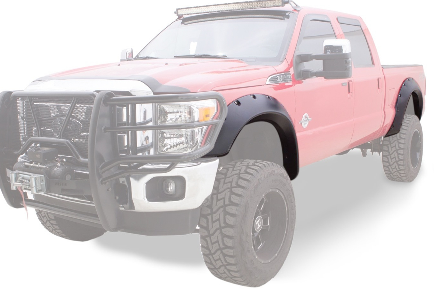 Bushwacker Cut-Out Fender Flares 20940-02 Flares, Cut-Out, Front and Rear, Black, Dura-Flex Thermoplastic, Ford, Set of 4 thumbnail 2