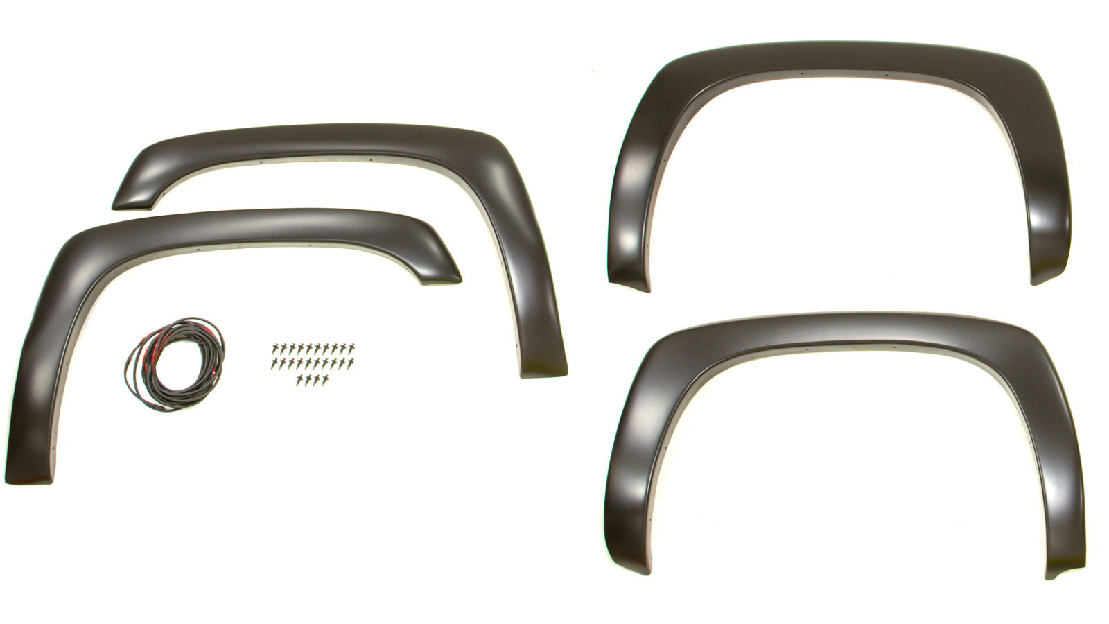 Bushwacker OE-Style Fender Flares 40907-02 Flares, OE Style, Front and Rear, Black, Dura-Flex Thermoplastic, Chevy, GMC, Set of 4