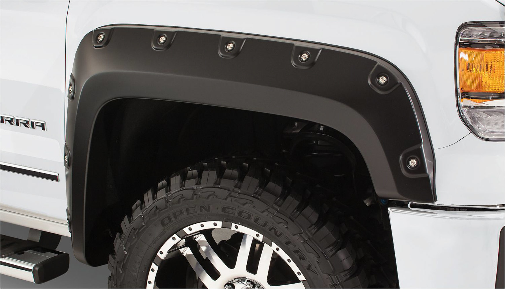 Bushwacker BOSS Pocket-Style Fender Flares 40940-02 Flares, Pocket Style, Front and Rear, Black, Dura-Flex Thermoplastic, GMC, Set of 4