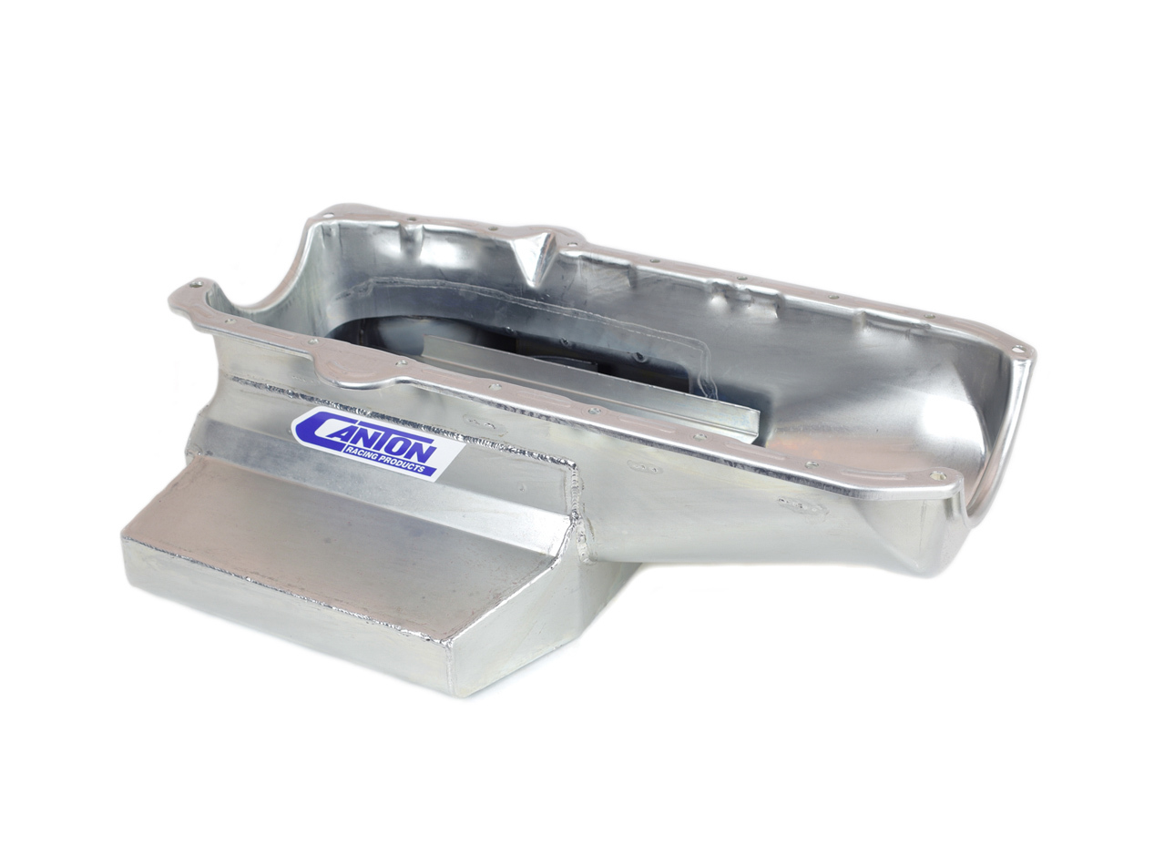 Canton 11-120 Engine Oil Pan, Oval Track, Rear Sump, 8 qt, 7 in Deep, Steel, Cadmium, Small Block Chevy, Each