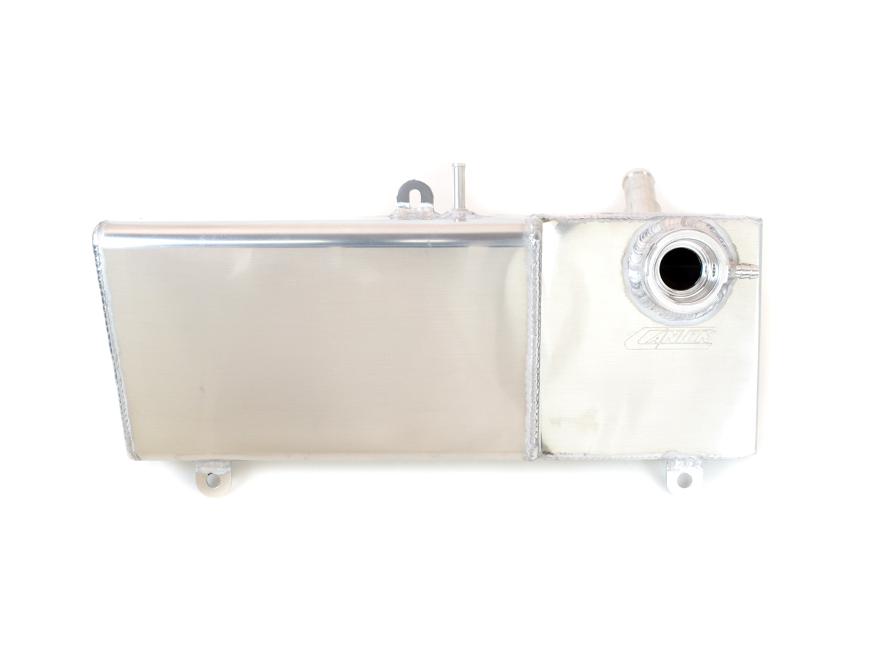 Canton 80-232 Recovery Tank, Coolant, External Sight Gauge, Vented Cap, Aluminum, Natural, Ford Mustang 1996-2004, Each