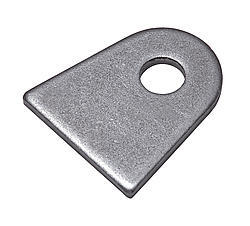 Chassis Engineering 3889 Chassis Tab, Flat, 3/8 in Mounting Hole, 1/8 in Thick, Steel, Natural, Each